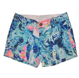 Lilly Pulitzer Callahan Shorts in "Sparkling Blue Hey Bay Bay Sailboat" Size 00